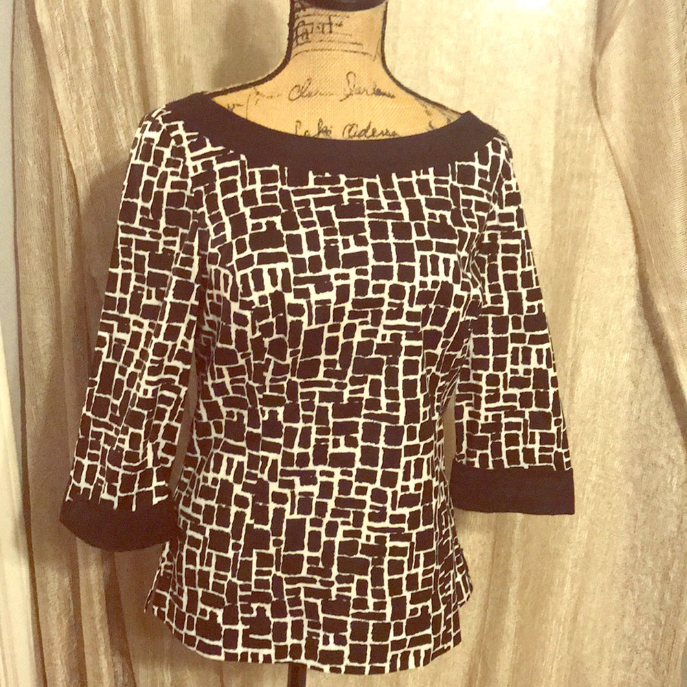 NWT Ann Taylor black and white top